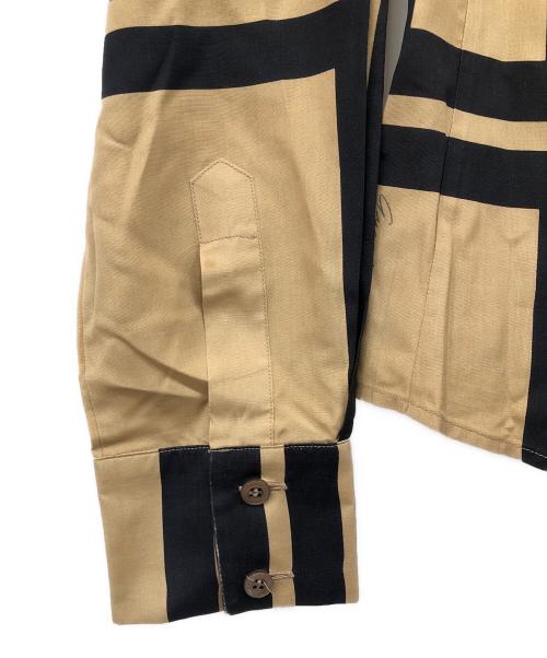 GUCCI（グッチ）GUCCI (グッチ) 長袖シャツ ブラウン×ブラック サイズ:40の古着・服飾アイテム