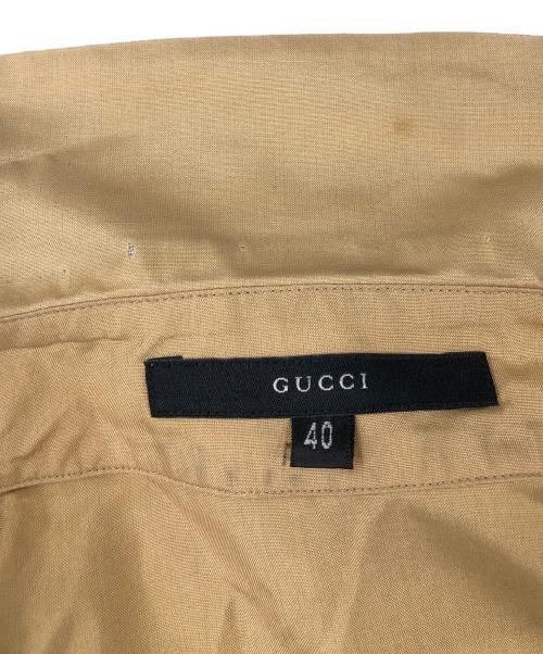 GUCCI（グッチ）GUCCI (グッチ) 長袖シャツ ブラウン×ブラック サイズ:40の古着・服飾アイテム