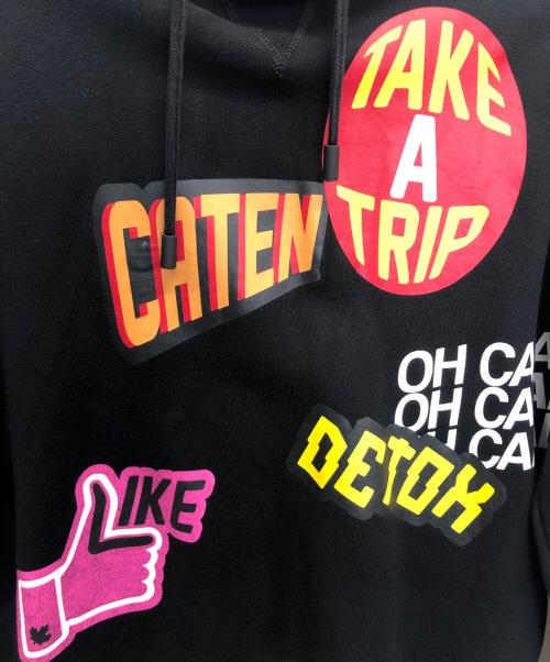 DSQUARED2（ディースクエアード）DSQUARED2 (ディースクエアード) プルオーバーパーカー ブラック サイズ:Sの古着・服飾アイテム