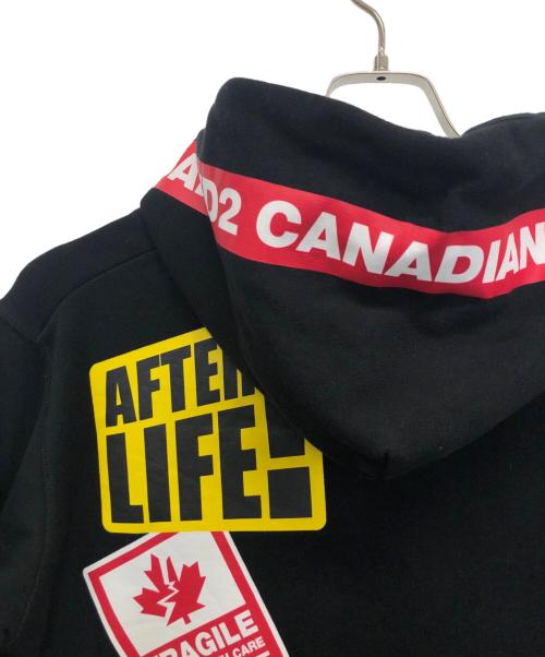 DSQUARED2（ディースクエアード）DSQUARED2 (ディースクエアード) プルオーバーパーカー ブラック サイズ:Sの古着・服飾アイテム