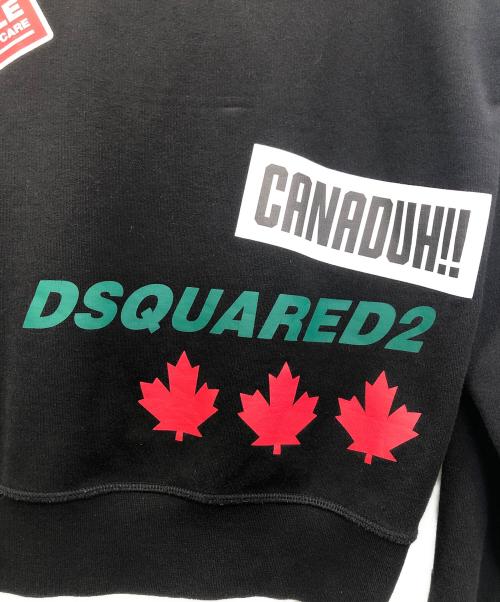 DSQUARED2（ディースクエアード）DSQUARED2 (ディースクエアード) プルオーバーパーカー ブラック サイズ:Sの古着・服飾アイテム
