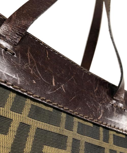 FENDI（フェンディ）FENDI (フェンディ) トートバッグ ベージュ×ブラックの古着・服飾アイテム