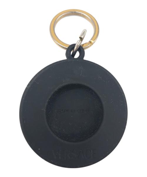 VERSACE（ヴェルサーチェ）VERSACE (ヴェルサーチェ) メデューサキーホルダー ブラック×ゴールドの古着・服飾アイテム