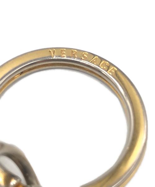 VERSACE（ヴェルサーチェ）VERSACE (ヴェルサーチェ) メデューサキーホルダー ブラック×ゴールドの古着・服飾アイテム