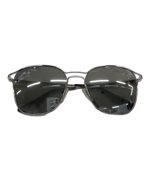 PRADA（プラダ）PRADA (プラダ) ティアドロップサングラス シルバー×グレーの古着・服飾アイテム