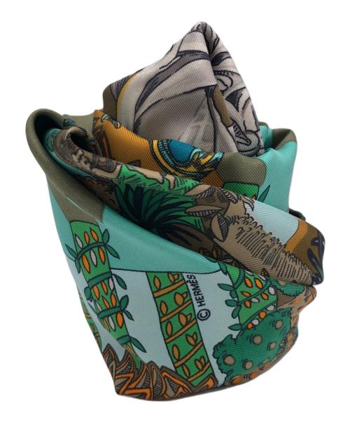 HERMES（エルメス）HERMES (エルメス) シルクスカーフ ブルーの古着・服飾アイテム