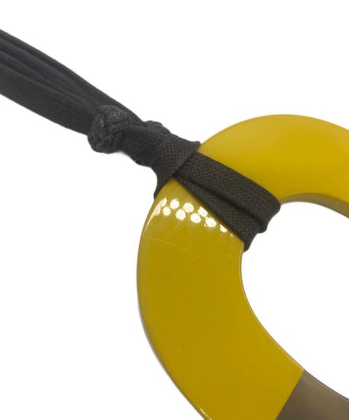 HERMES（エルメス）HERMES (エルメス) バッファローホーンペンダントネックレス イエロー×ブラウンの古着・服飾アイテム