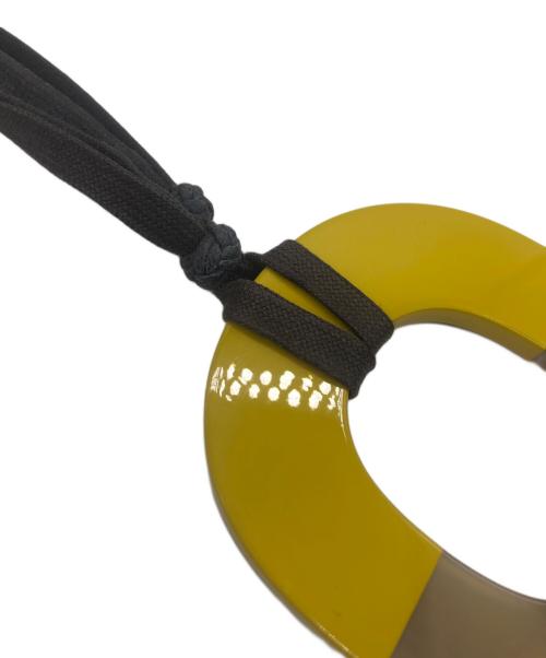 HERMES（エルメス）HERMES (エルメス) バッファローホーンペンダントネックレス イエロー×ブラウンの古着・服飾アイテム