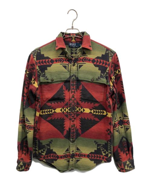 POLO RALPH LAUREN（ポロ・ラルフローレン）POLO RALPH LAUREN (ポロ・ラルフローレン) ネイティブシャツ レッド×オリーブ サイズ:SIZE Sの古着・服飾アイテム