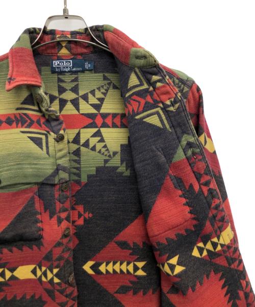 POLO RALPH LAUREN（ポロ・ラルフローレン）POLO RALPH LAUREN (ポロ・ラルフローレン) ネイティブシャツ レッド×オリーブ サイズ:SIZE Sの古着・服飾アイテム