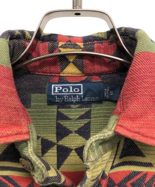 POLO RALPH LAUREN（ポロ・ラルフローレン）POLO RALPH LAUREN (ポロ・ラルフローレン) ネイティブシャツ レッド×オリーブ サイズ:SIZE Sの古着・服飾アイテム