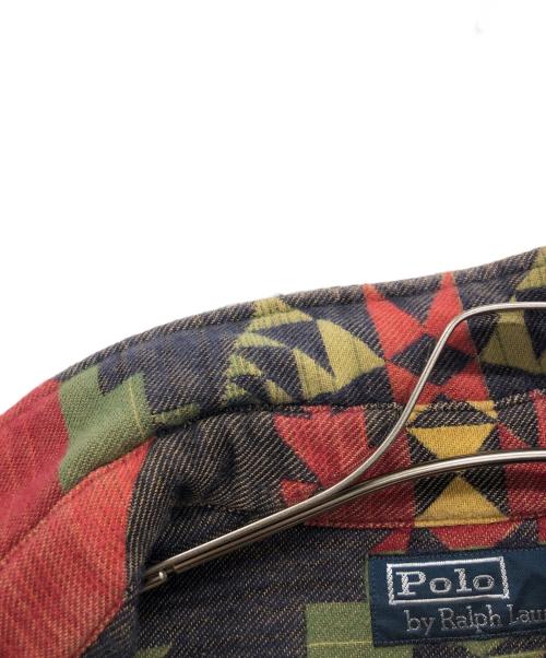 POLO RALPH LAUREN（ポロ・ラルフローレン）POLO RALPH LAUREN (ポロ・ラルフローレン) ネイティブシャツ レッド×オリーブ サイズ:SIZE Sの古着・服飾アイテム