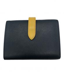 CELINE（セリーヌ）の古着「2つ折り財布」｜ネイビー×イエロー
