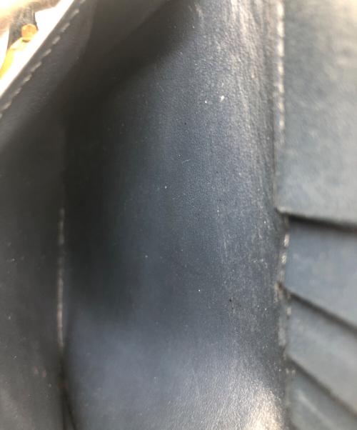 CELINE（セリーヌ）CELINE (セリーヌ) 2つ折り財布 ネイビー×イエローの古着・服飾アイテム