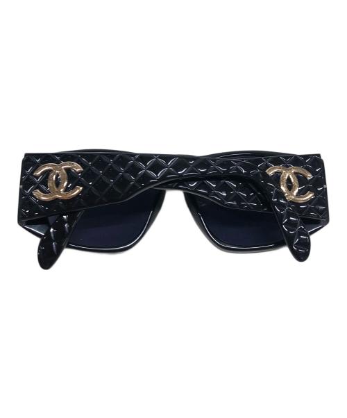 CHANEL（シャネル）CHANEL (シャネル) ココマーク マトラッセサングラス ブラックの古着・服飾アイテム