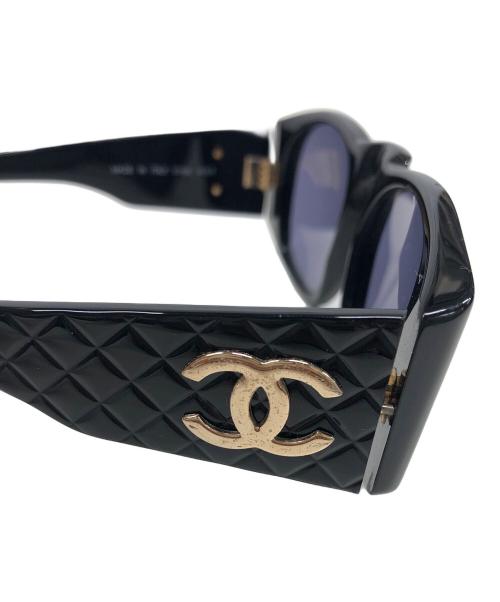 CHANEL（シャネル）CHANEL (シャネル) ココマーク マトラッセサングラス ブラックの古着・服飾アイテム