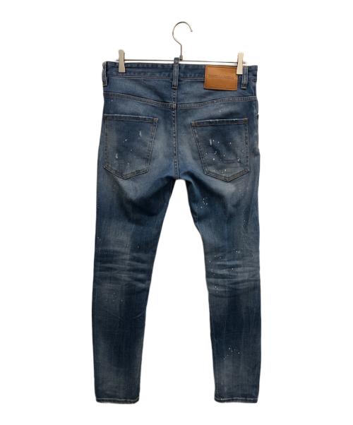 DSQUARED2（ディースクエアード）DSQUARED2 (ディースクエアード) ダメージ加工デニムパンツ ネイビー サイズ:44の古着・服飾アイテム