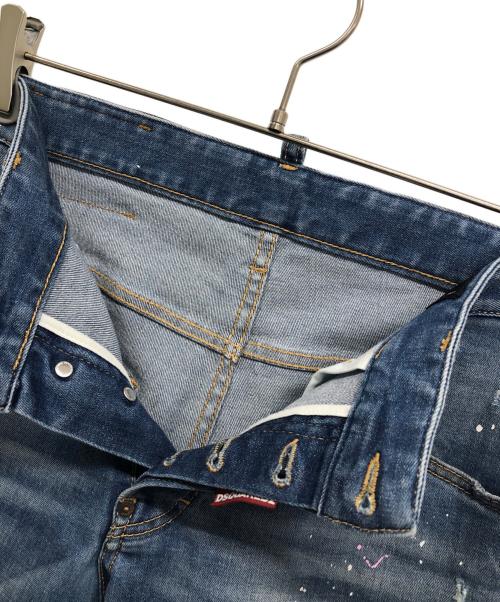 DSQUARED2（ディースクエアード）DSQUARED2 (ディースクエアード) ダメージ加工デニムパンツ ネイビー サイズ:44の古着・服飾アイテム