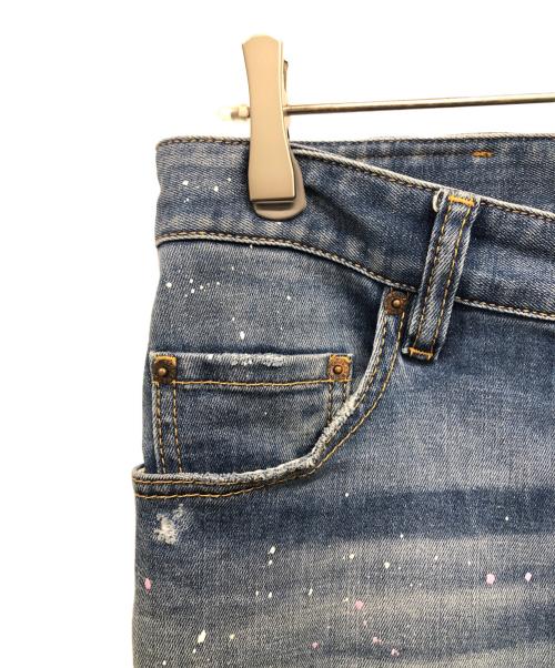 DSQUARED2（ディースクエアード）DSQUARED2 (ディースクエアード) ダメージ加工デニムパンツ ネイビー サイズ:44の古着・服飾アイテム