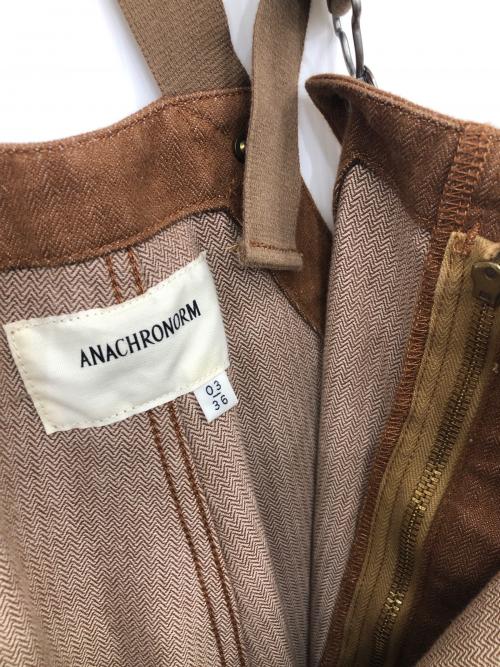 anachronorm（アナクロノーム）anachronorm (アナクロノーム) オーバーオール ブラウン サイズ:36の古着・服飾アイテム