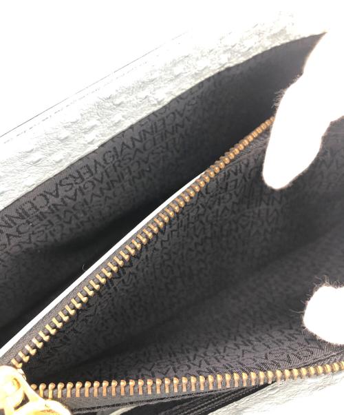 GIANNI VERSACE（ジャンニ・ヴェルサーチ）GIANNI VERSACE (ジャンニ・ヴェルサーチ) サンバースト ショルダーバッグ オーストリッチ スカイブルーの古着・服飾アイテム