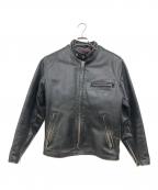 Schottショット）の古着「シングルライダースジャケット」｜ブラック