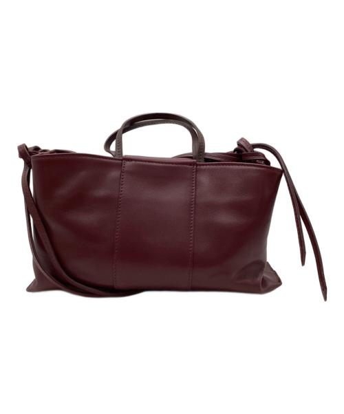 CHRISTIAN VILLA（クリスチャンヴィラ）CHRISTIAN VILLA (クリスチャンヴィラ) 2WAYバッグ ボルドーの古着・服飾アイテム