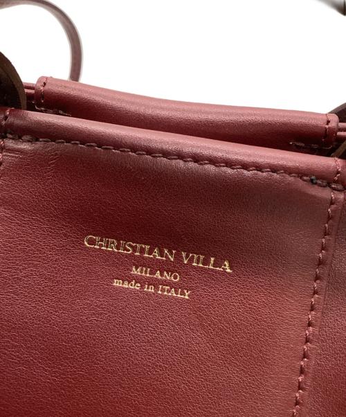 CHRISTIAN VILLA（クリスチャンヴィラ）CHRISTIAN VILLA (クリスチャンヴィラ) 2WAYバッグ ボルドーの古着・服飾アイテム
