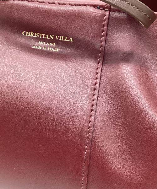 CHRISTIAN VILLA（クリスチャンヴィラ）CHRISTIAN VILLA (クリスチャンヴィラ) 2WAYバッグ ボルドーの古着・服飾アイテム