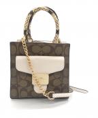 COACHコーチ）の古着「2WAYショルダーバッグ」｜ベージュ×ブラウン