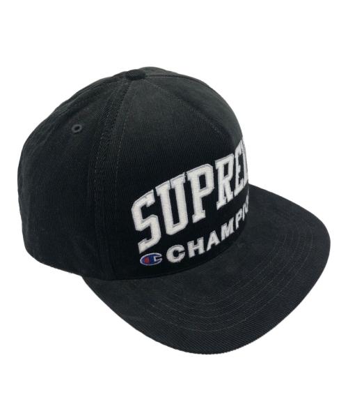 SUPREME（シュプリーム）SUPREME (シュプリーム) Champion (チャンピオン) キャップ ブラックの古着・服飾アイテム