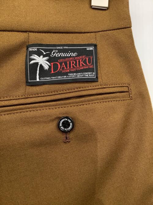 DAIRIKU（ダイリク）DAIRIKU (ダイリク) パンツ ブラウン サイズ:85×20の古着・服飾アイテム