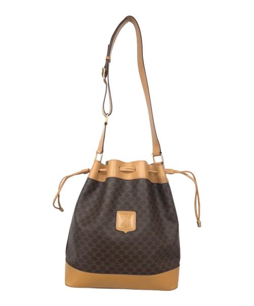 CELINE（セリーヌ）CELINE (セリーヌ) 巾着ショルダーバッグ ブラウンの古着・服飾アイテム
