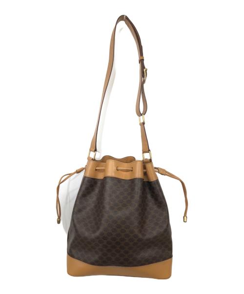 CELINE（セリーヌ）CELINE (セリーヌ) 巾着ショルダーバッグ ブラウンの古着・服飾アイテム