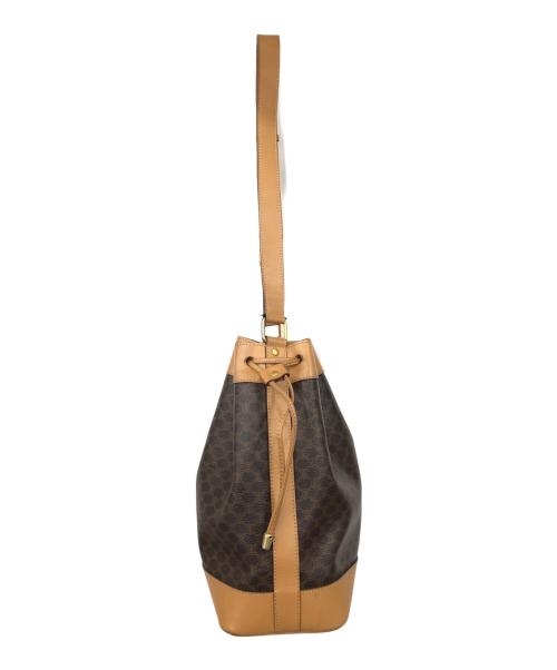 CELINE（セリーヌ）CELINE (セリーヌ) 巾着ショルダーバッグ ブラウンの古着・服飾アイテム