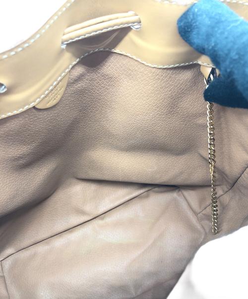 CELINE（セリーヌ）CELINE (セリーヌ) 巾着ショルダーバッグ ブラウンの古着・服飾アイテム