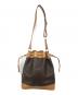 CELINE (セリーヌ) 巾着ショルダーバッグ ブラウン：23000円