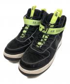 NIKE×MAGIC STICKナイキ×マジックスティック）の古着「ハイカットスニーカー」｜ブラック×黄緑