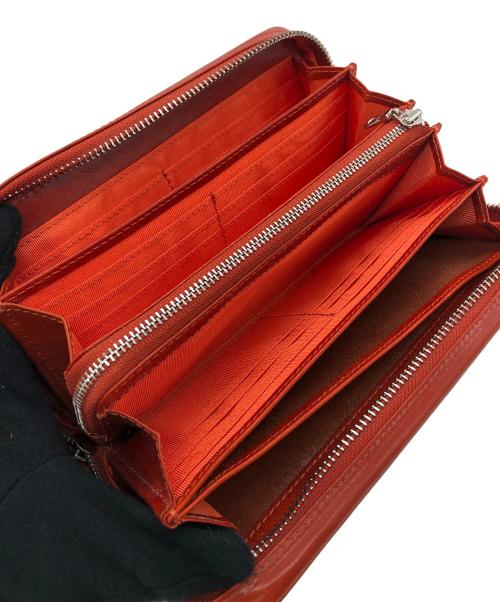 ZONALe（ゾナール）ZONALe (ゾナール) L字ファスナー長財布 オレンジの古着・服飾アイテム