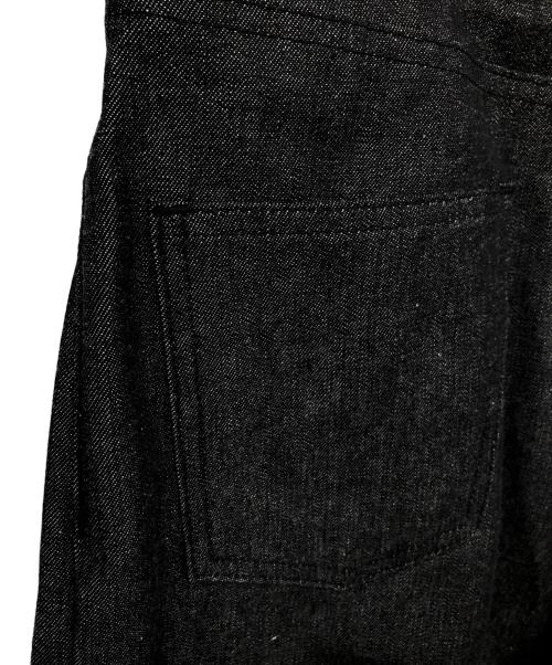 JOHN LAWRENCE SULLIVAN（ジョン ローレンス サリバン）JOHN LAWRENCE SULLIVAN (ジョン ローレンス サリバン) Rigid Denim Wide Pants（リキッドデニムワイドパンツ） ブラック サイズ:Mの古着・服飾アイテム