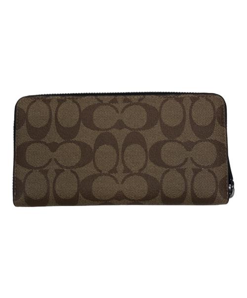 COACH（コーチ）COACH (コーチ) 長財布 ベージュ×ブラックの古着・服飾アイテム