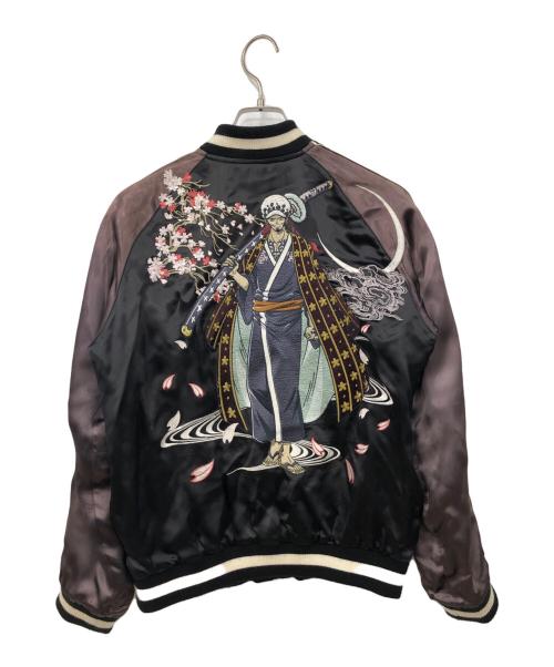 TENSTRIKE（テンストライク）TENSTRIKE (テンストライク) リバーシブル刺繍スカジャン ブラック×ダークブラウン×ホワイト サイズ:Mの古着・服飾アイテム