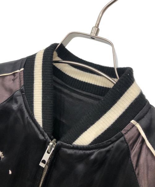 TENSTRIKE（テンストライク）TENSTRIKE (テンストライク) リバーシブル刺繍スカジャン ブラック×ダークブラウン×ホワイト サイズ:Mの古着・服飾アイテム