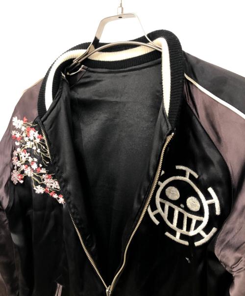 TENSTRIKE（テンストライク）TENSTRIKE (テンストライク) リバーシブル刺繍スカジャン ブラック×ダークブラウン×ホワイト サイズ:Mの古着・服飾アイテム