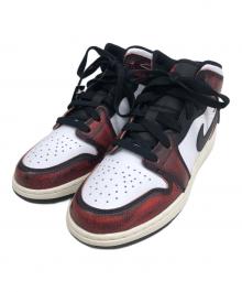NIKE（ナイキ）の古着「ナイキ GS エアジョーダン1 ミッド "ウェアアウェイ"」｜ブラック×ホワイト×レッド