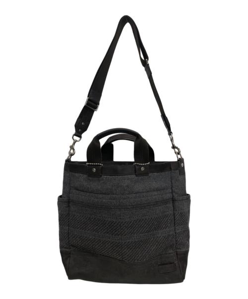 COACH（コーチ）COACH (コーチ) 2WAYバッグ ブラウン×グレーの古着・服飾アイテム