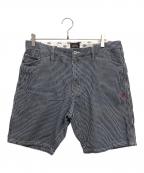 Dickies×stussyディッキーズ×ステューシー）の古着「ショートパンツ」｜ネイビー×ホワイト