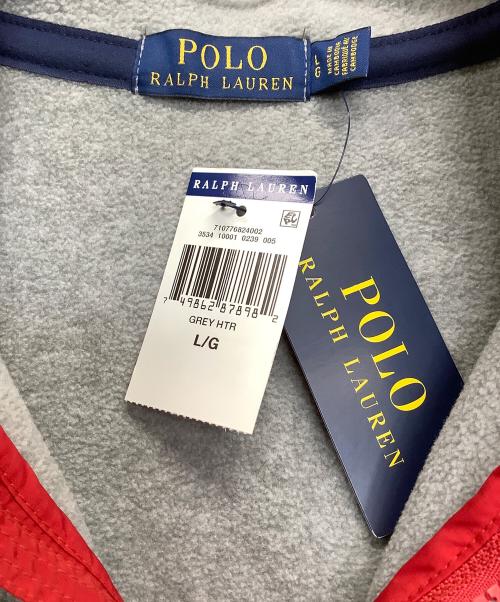 POLO RALPH LAUREN（ポロ・ラルフローレン）POLO RALPH LAUREN (ポロ・ラルフローレン) フリースジャケット グレー サイズ:Ｌ 未使用品の古着・服飾アイテム