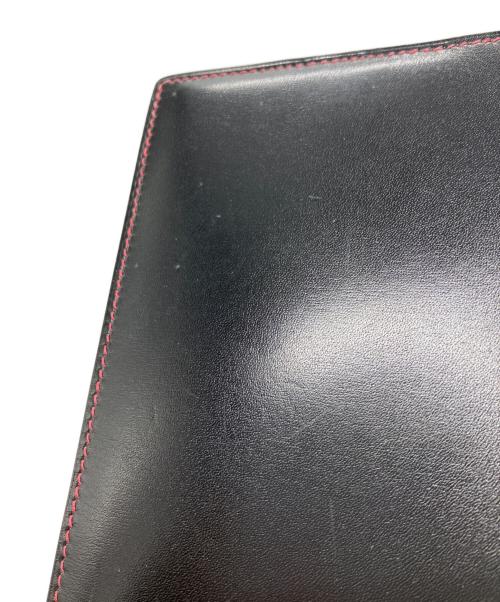 HERMES（エルメス）HERMES (エルメス) 手帳カバー ブラック×レッドの古着・服飾アイテム