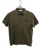 STONE ISLANDストーンアイランド）の古着「ポロシャツ」｜ホワイト×オリーブ